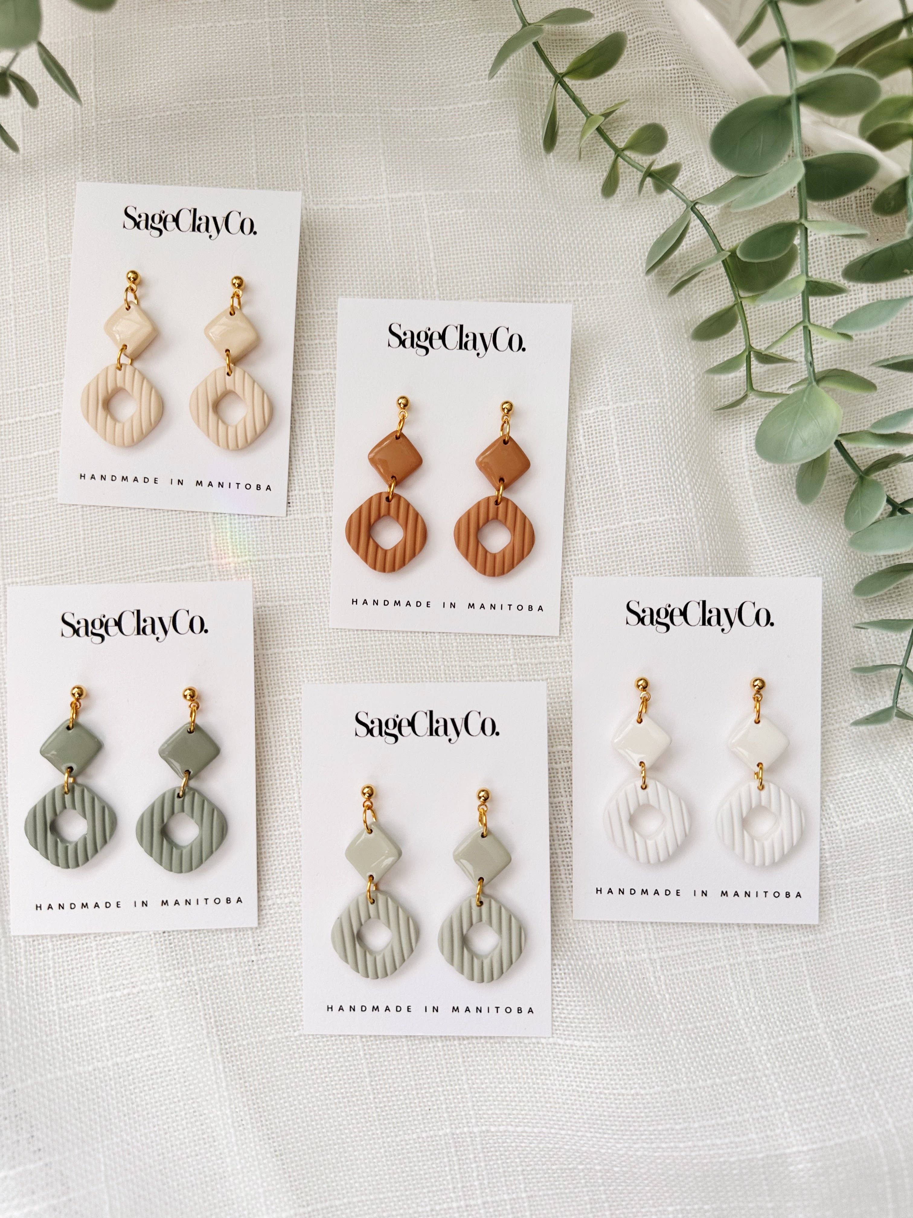 SageClayCo - Wholesale Dangle Earrings - Shannon | Earth Tones Collection7