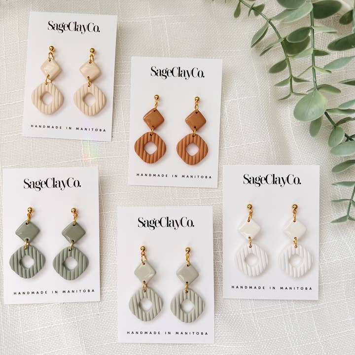 SageClayCo - Wholesale Dangle Earrings - Shannon | Earth Tones Collection7