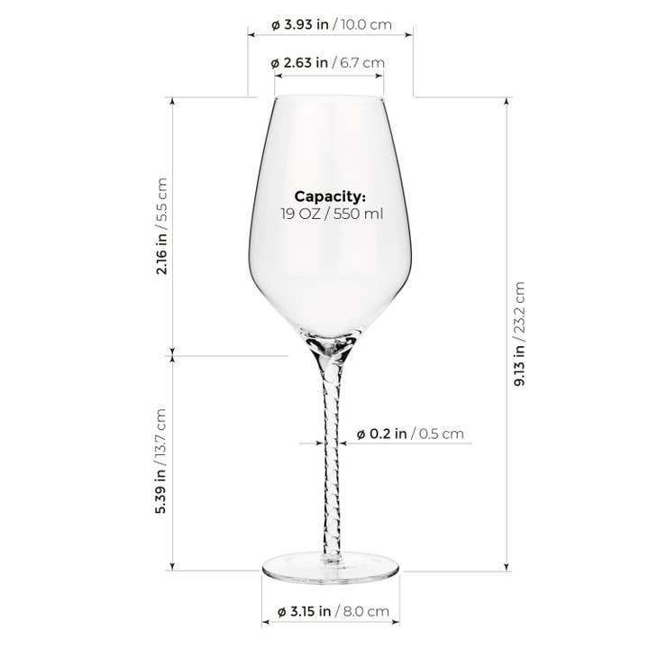 TEALYRA / LUXBE - Wholesale Wine Glass - Luxbe Red White Wine Crystal Glasses Spiral Stem Set 4, 19oz3