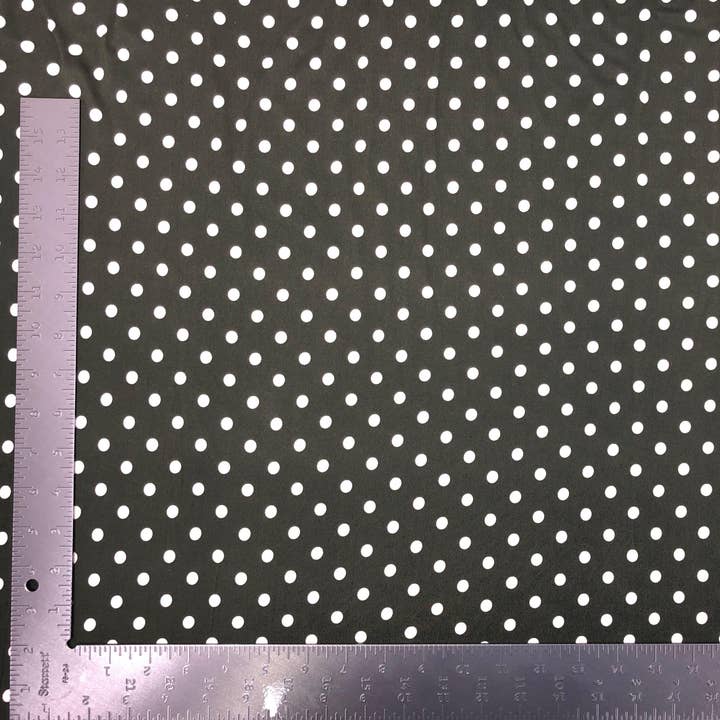 DTY Double Sided Brushed Knit Small Polka Dot Print Fabric for wholesale by Express Knit Inc.