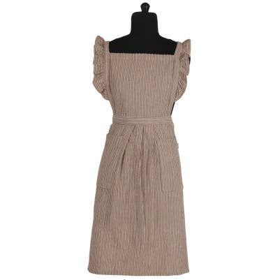 Seer Sucker Apron - Brown for wholesale by Raine & Humble