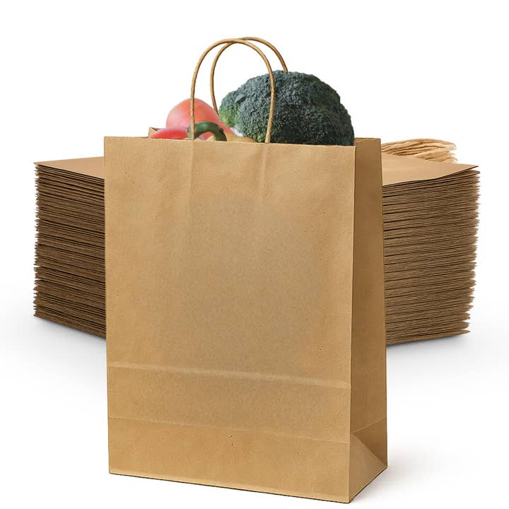 MT Products Brown Grocery Bags - Paper Bags with Handles for wholesale by MT Products