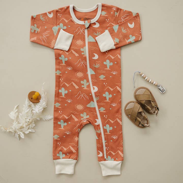 Cat & Dogma - Wholesale Jumpsuit - Baby - Organic Cotton Zippy - Desert3