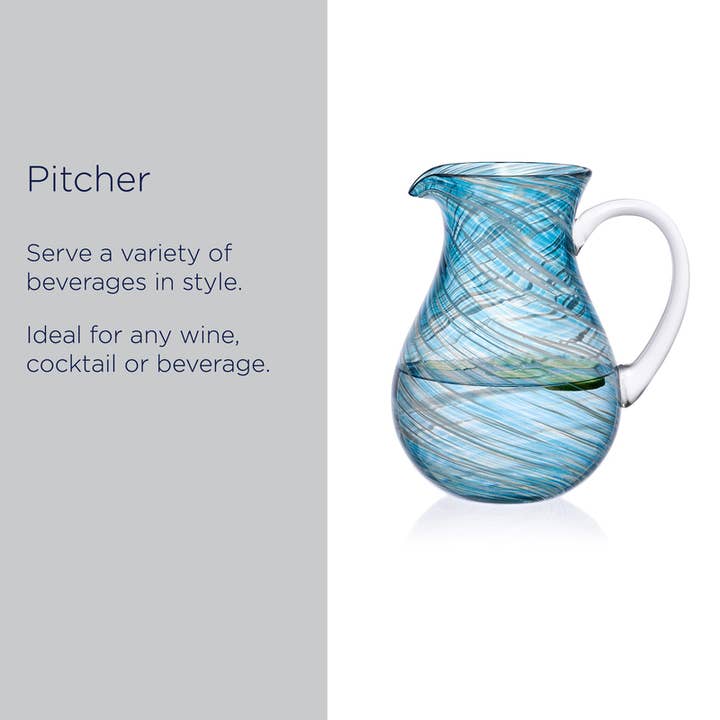Mikasa Color Swirl Blue Pitcher Gift Box for wholesale on Faire