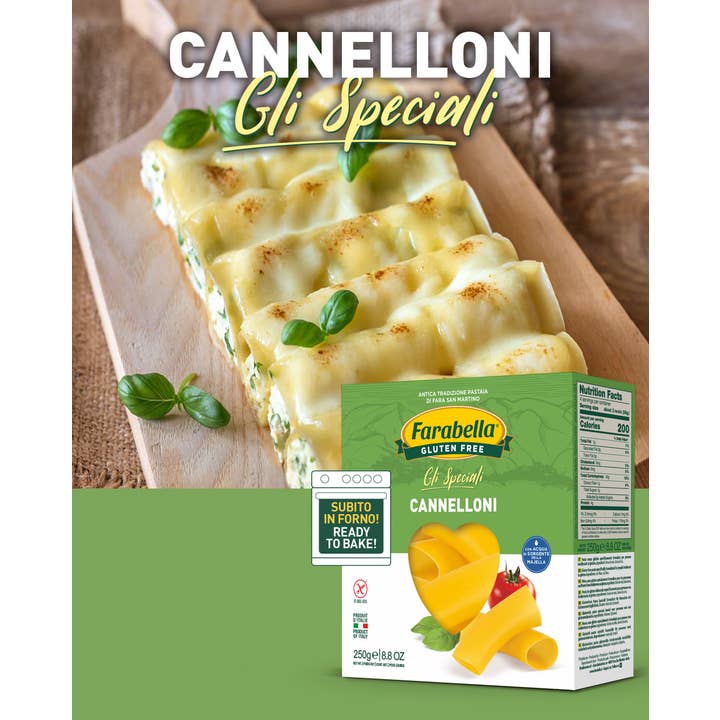 Farabella - Wholesale Pasta - Cannelloni Gluten Free Pasta 250g x 62