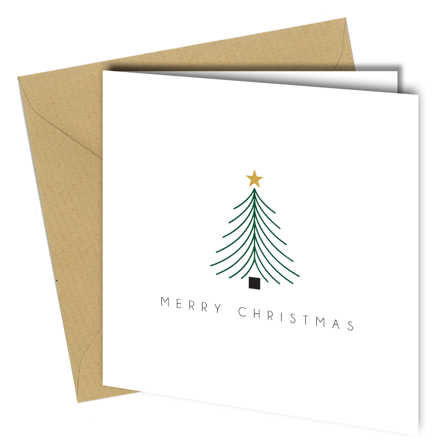Close to the Bone Greeting Cards and Gifts – wholesale Christmas card – Minimalist Christmas Cards Set – 10 Modern Tree Designs cb1910