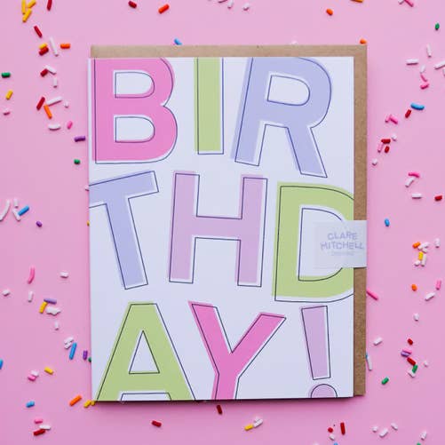 Abstract Birthday Card for wholesale by Clare Mitchell Designs