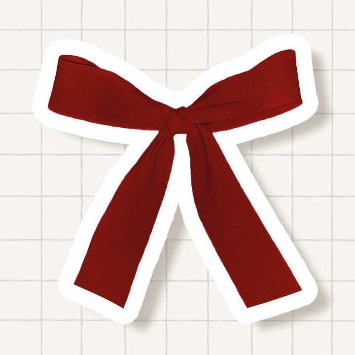 Sticker - noeud rouge pour la vente par Studioloujashop