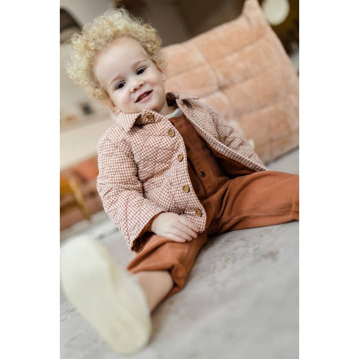 JUNIOR 24 - Veste à carreaux vichy avec doublure en voile de coton pour la vente par Natalys