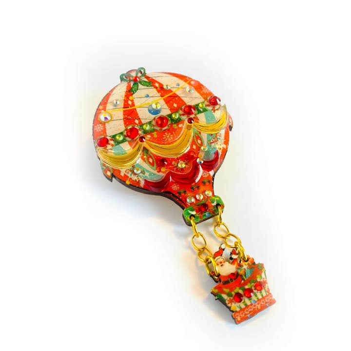 Rosie Rose Parker - Vente Broches - Broche ballon de Noël, épingles de Noël, bijoux insolites5