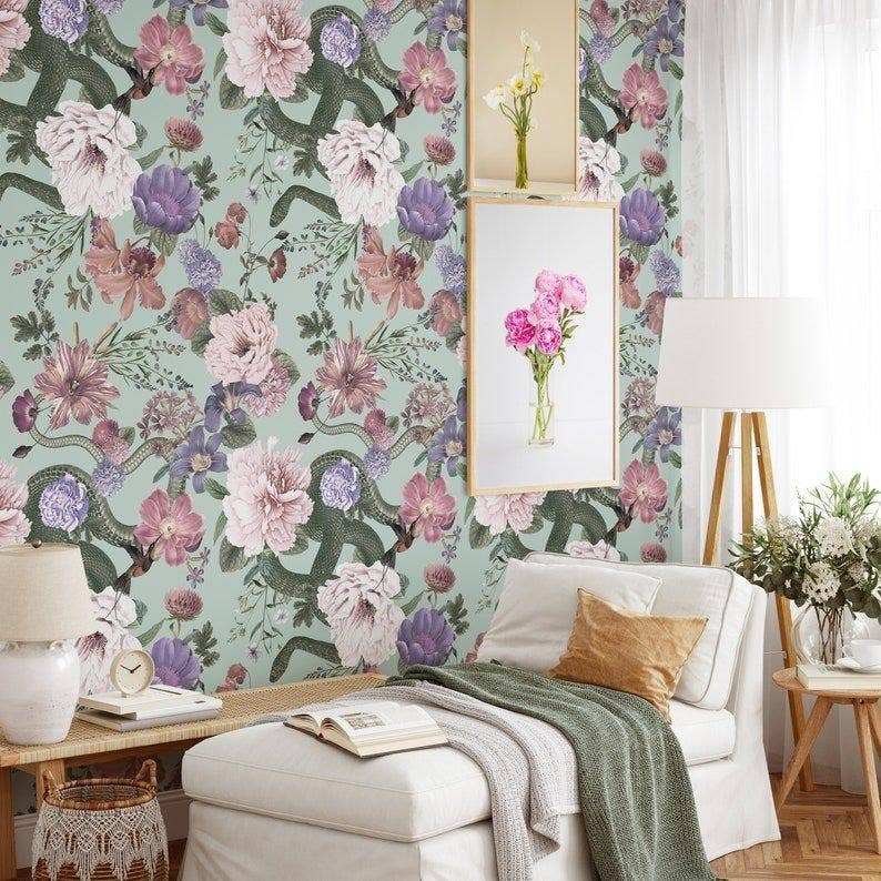 Wallpapers4Beginners - Wholesale Wallpaper - Carta da parati floreale botanica leggera3