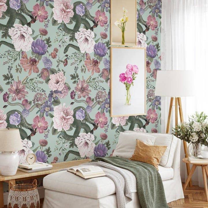 Wallpapers4Beginners - Wholesale Wallpaper - Carta da parati floreale botanica leggera3