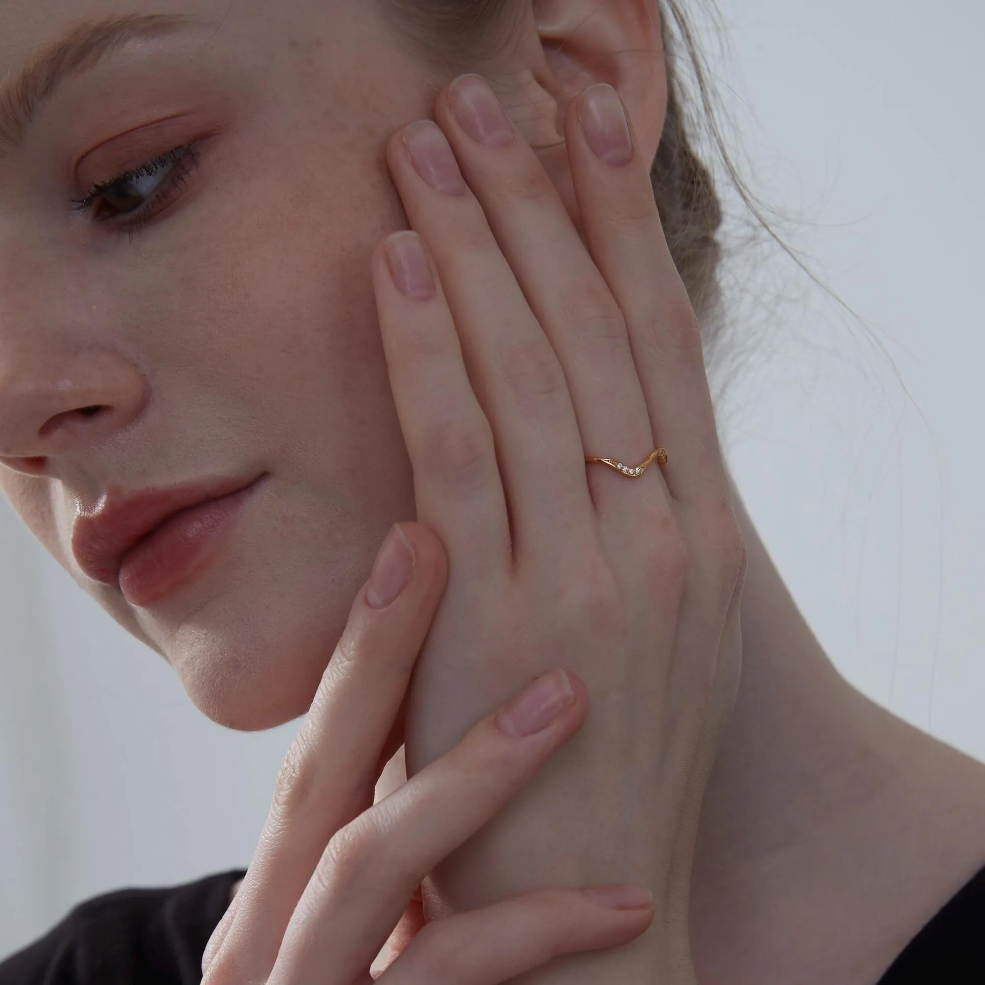 Perimade & Co. LLC - Wholesale Band/Stacked Ring - Dainty Ocean Wave Stacking Thin Ring in 925 Sterling Silver1