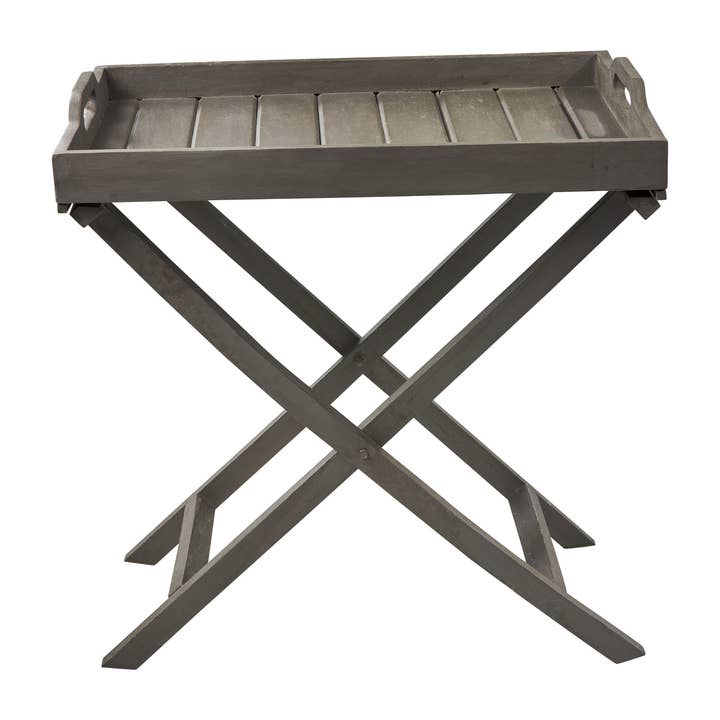 Plateau de petit-déjeuner gris à pieds pliants pour la vente par Novità Home