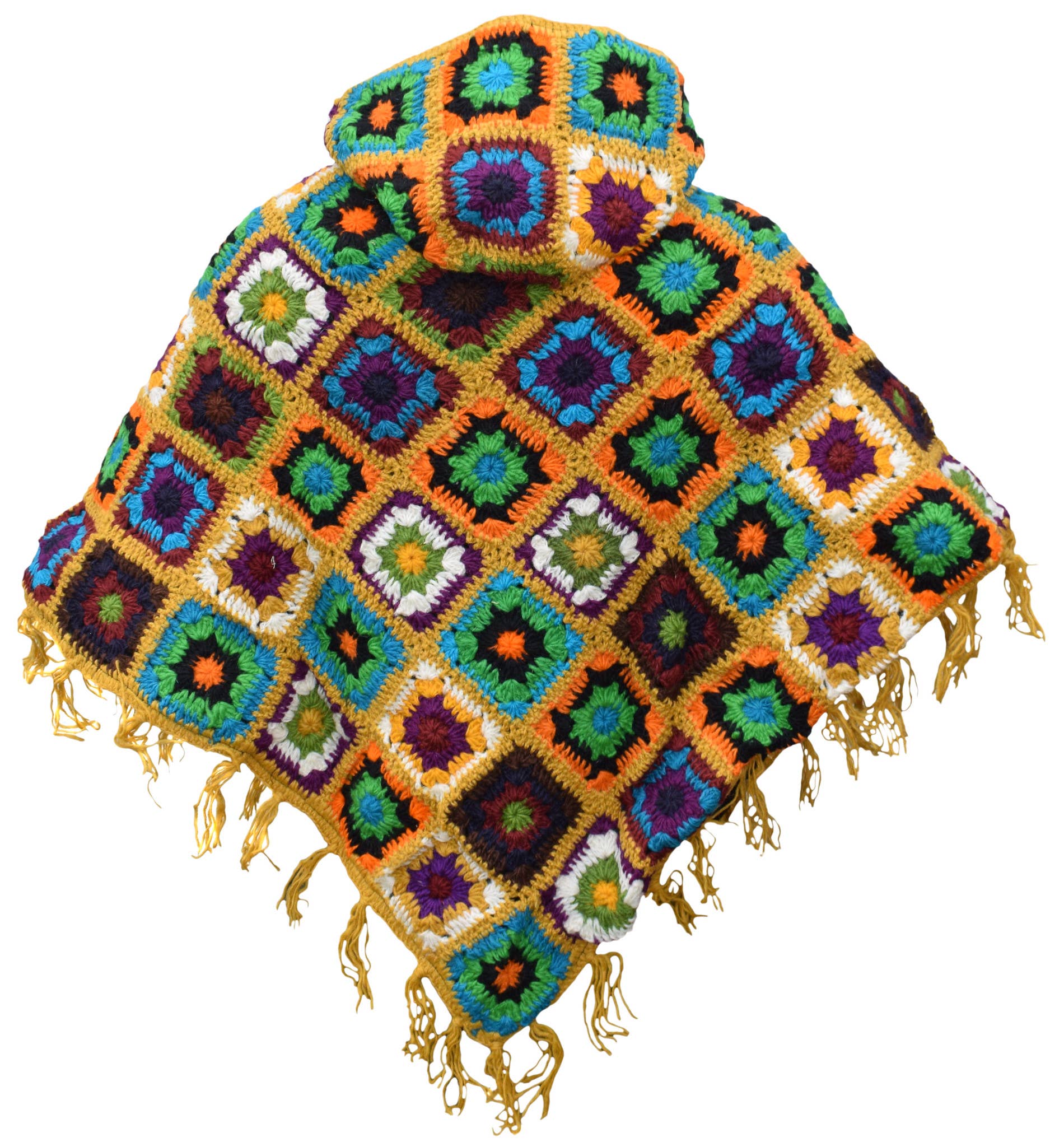 Gheri – wholesale Poncho – Women's – Crochet Fleece Lined Wool Poncho5