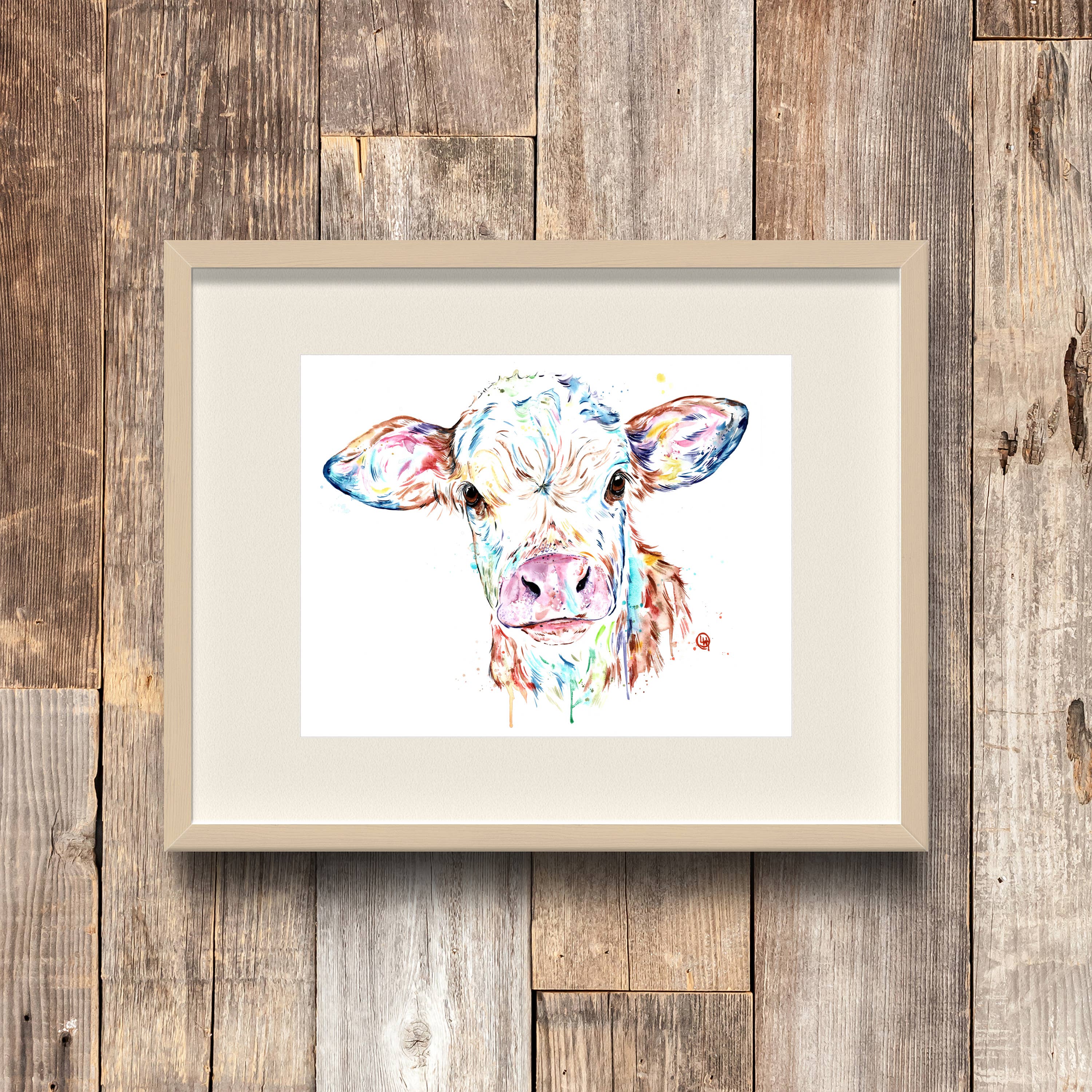 Whitehouse Art - Wholesale Kunstprint - Koe Aquarel Schilderkaarten en Afdrukken6