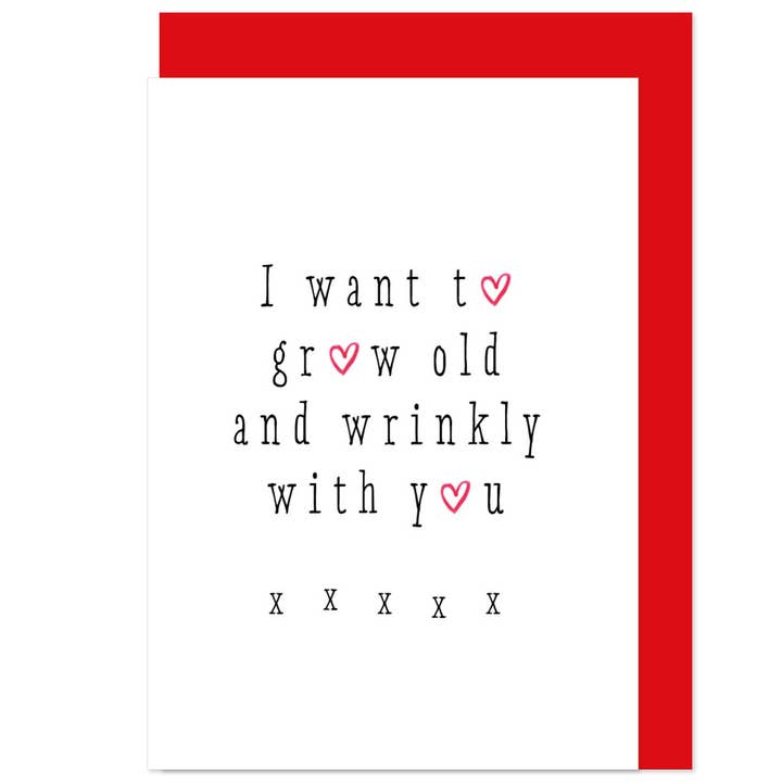 Cartão Envelhecer e enrugar com você por atacado de Bow & Bell