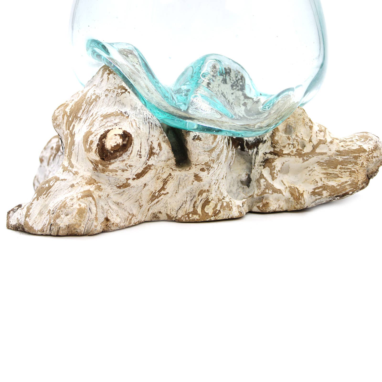 AW Artisan - Wholesale Decorative Plate/Dish/Bowl - Fused glass on bleached wood - Large bowl1