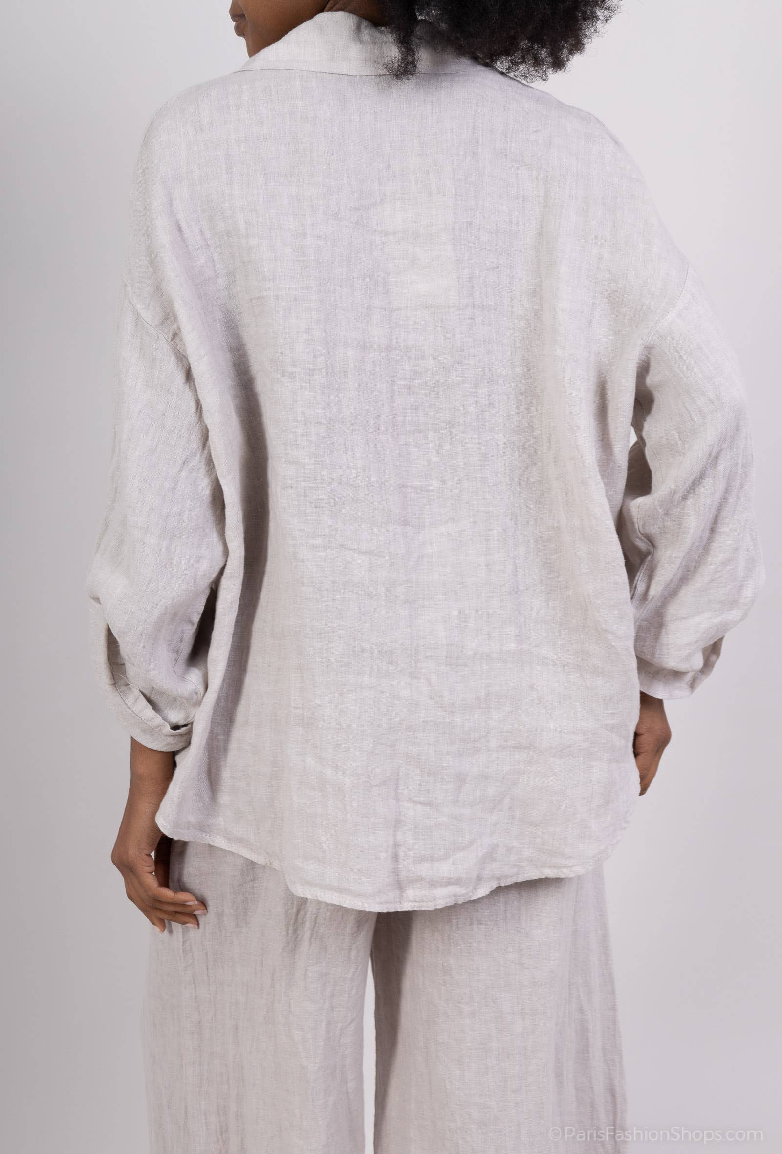 Shyloh - Wholesale Shirt - Women's - Linen shirt with 2 large pockets 1581213