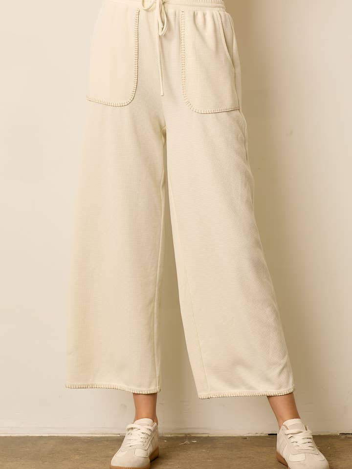 LANGE BROEK MET ELASTISCHE TAILLEBAND voor wholesale door Polagram by Wellmade USA