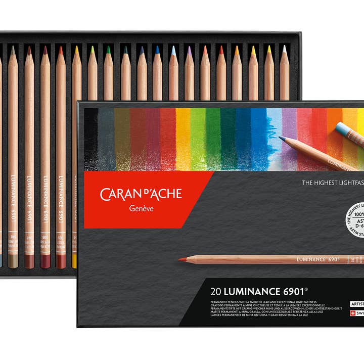 Set of 20 Colored Pencils LUMINANCE™ for wholesale by Caran d'Ache