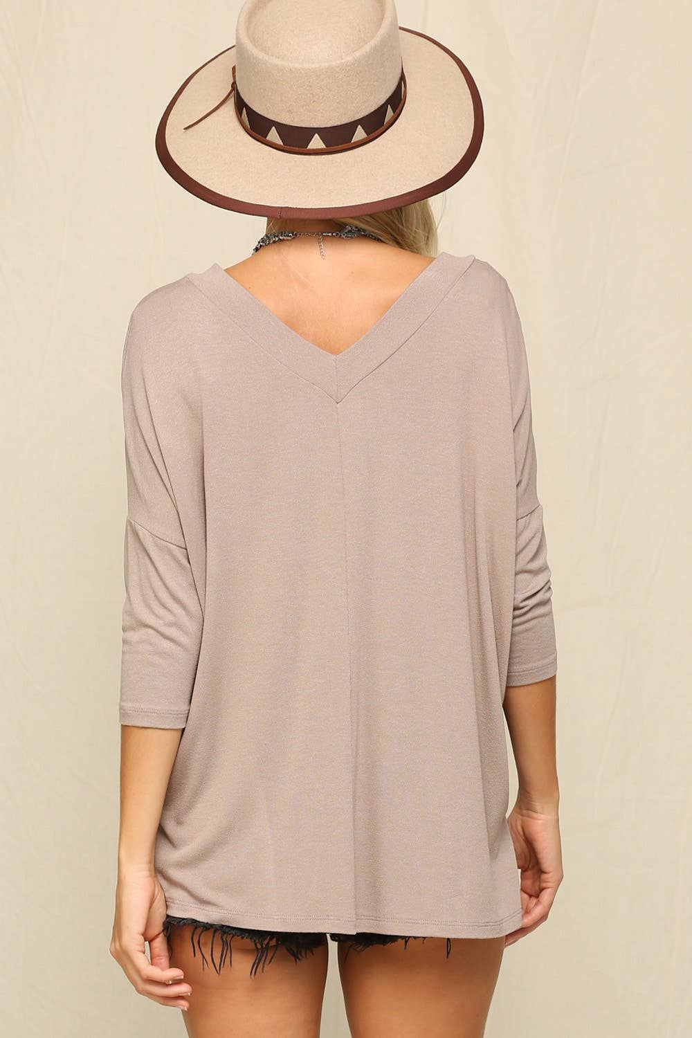 KyeMi - Vente Haut en maille – femme - Haut en maille à coupe ample avec col en V4