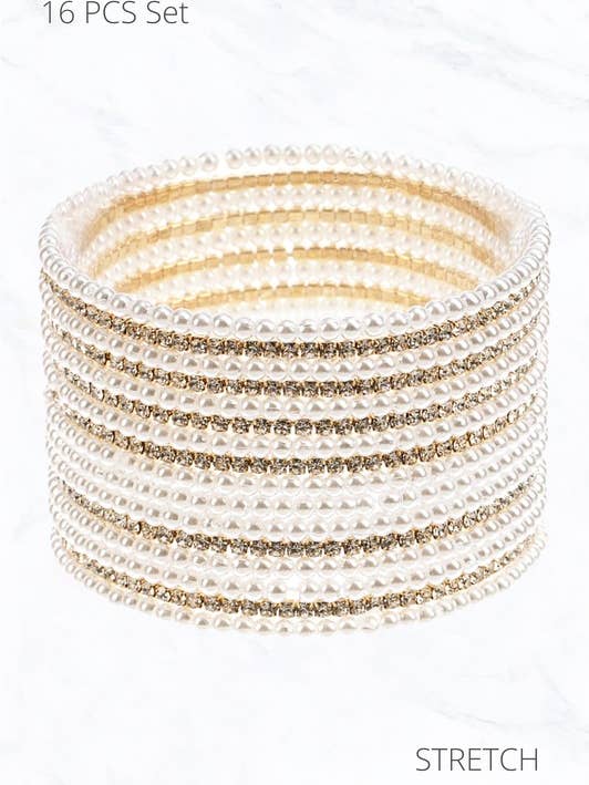 Bracciale con perle da 2mm - 3mm 16 per la vendita all'ingrosso da parte di Suzie Q USA
