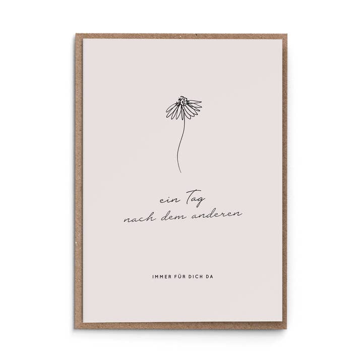 Greeting Card "Take it day by Day" - German for wholesale by sonst noch was?