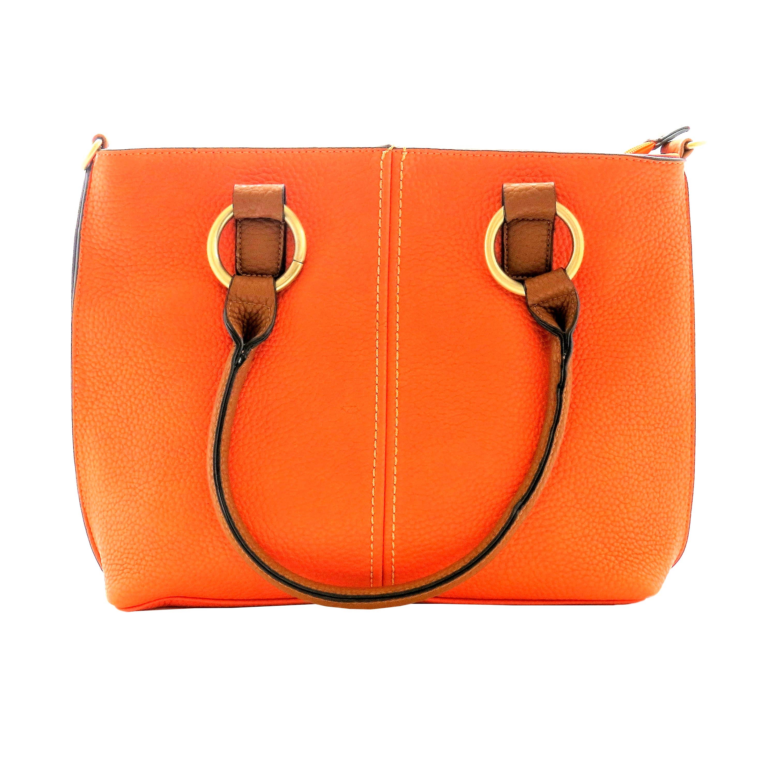 22 Tote - Wholesale Tote Bag - Women's - Pebbled Vegan Leather Triple-Compartment Shoulder Tote Bag3