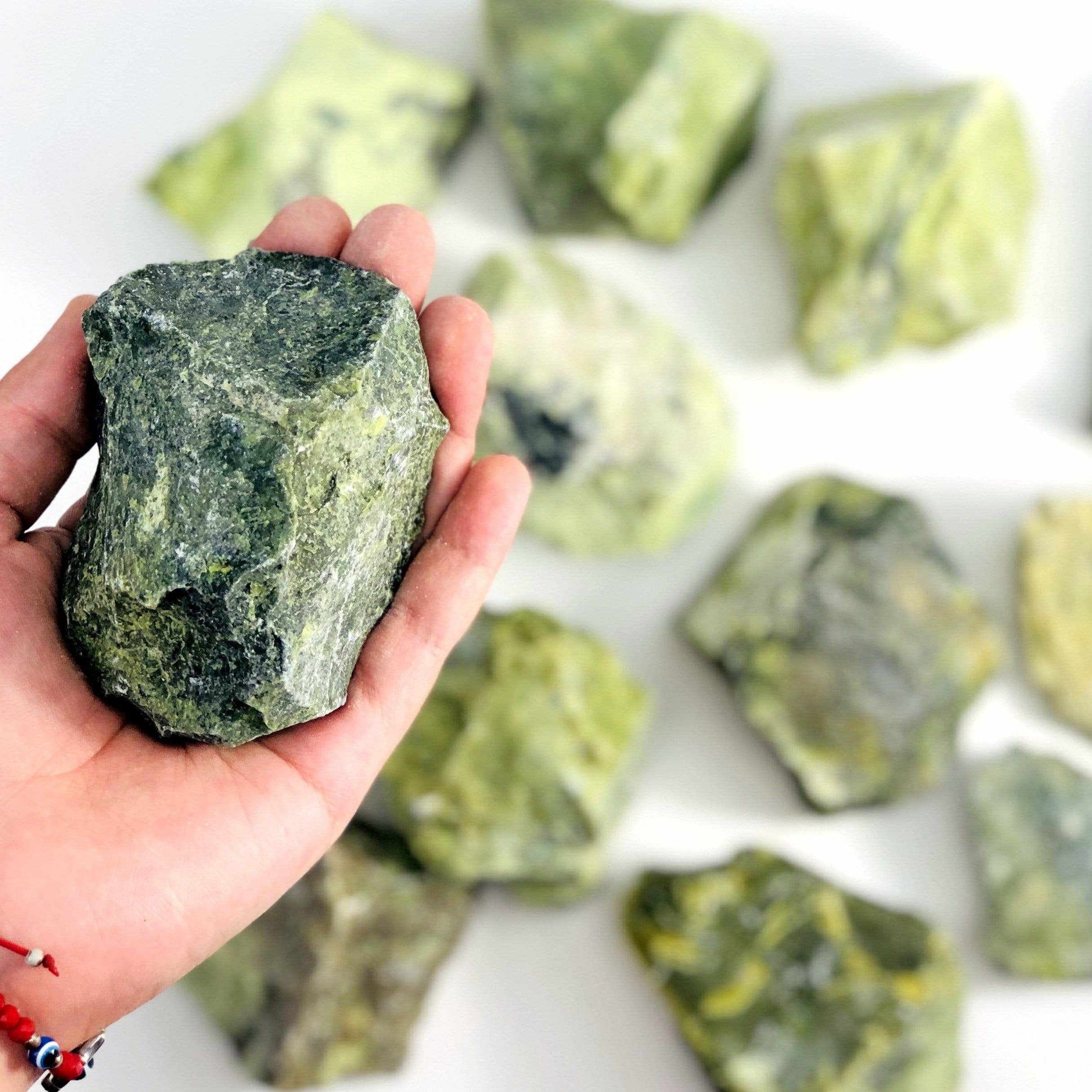 Rock Paradise – Pedra/cristal espiritual por atacado – Pedra Bruta de Serpentina Cristal - 1 Peça Grande3