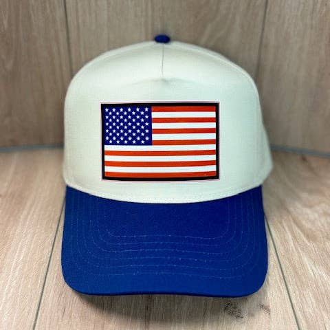 Americana Flag Trucker Hat for wholesale by The Goat Stock