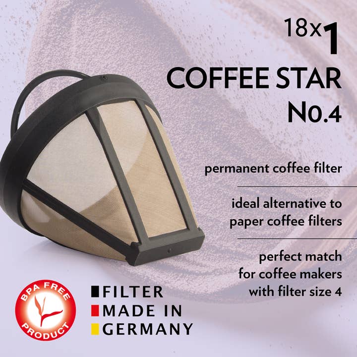finum - Wholesale Coffee Filter - COFFEE STAR No. 4, Permanent Filter1