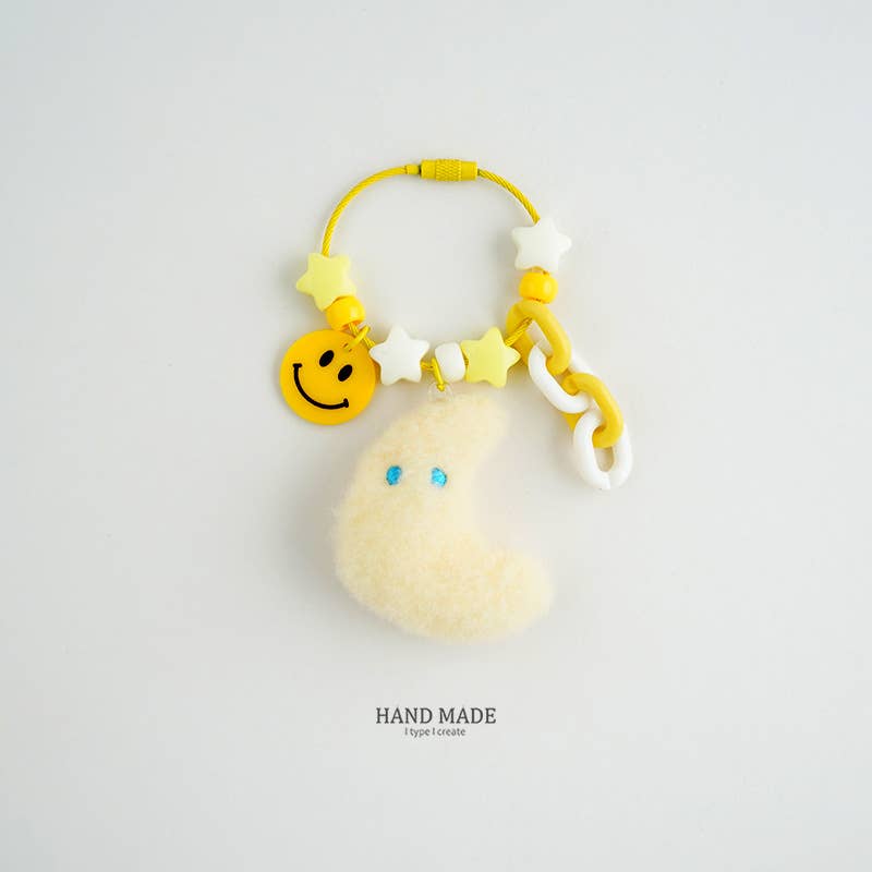 MKS America - Wholesale Keychain - Women's - Fluffy Moon Star Keychain Cute Smiley Bag Charm Gift6