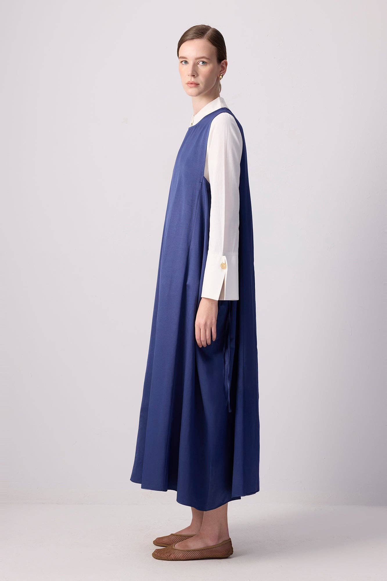 Blu Navy ABITO AMPIO ARRICCIATO in vendita all'ingrosso su Faire2