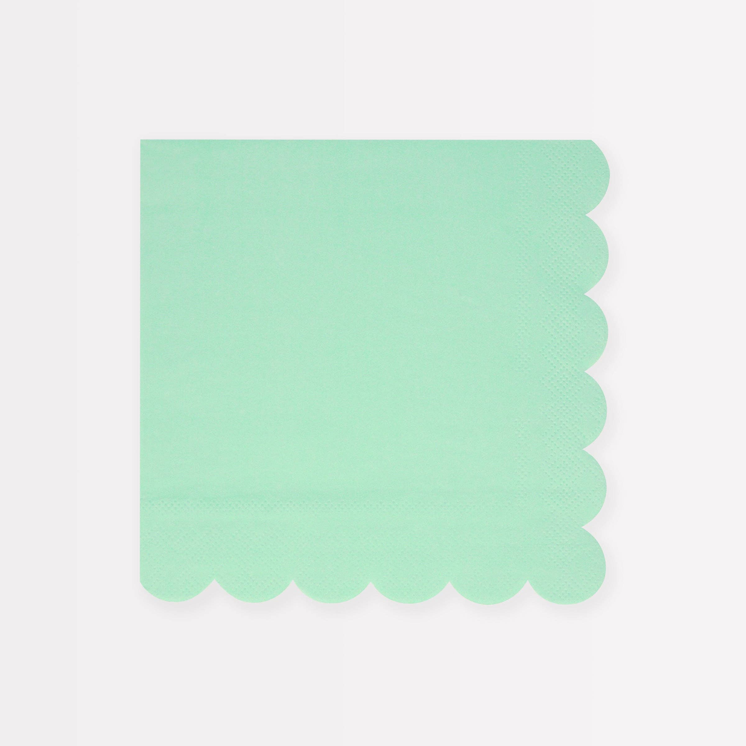 Meri Meri – wholesale Disposable napkin – Sea Foam Green Large Napkins0