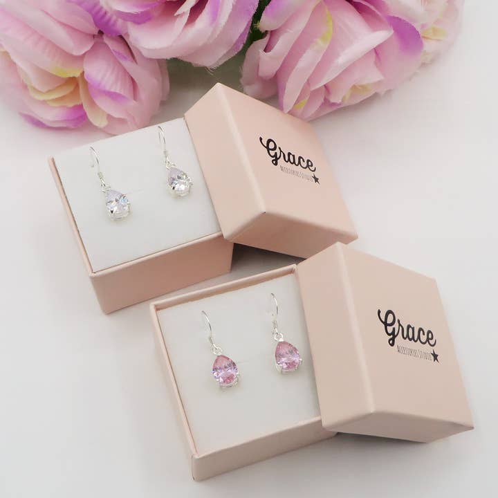 Daemon srls - Wholesale Dangle Earrings - LORELEI ~ paio Orecchini goccia ARGENTO 925 monachella cubic zirconia1