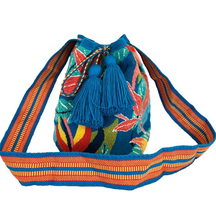 Brisla - Wholesale Crossbody Bag - Women's - Brisla Wayuu Bag- Blue Tropicana