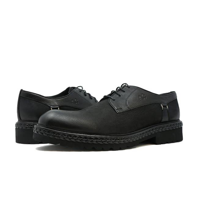 Man Shoes 100% leather 75507. Heracles - Black Nubuck for wholesale by Paul Branco