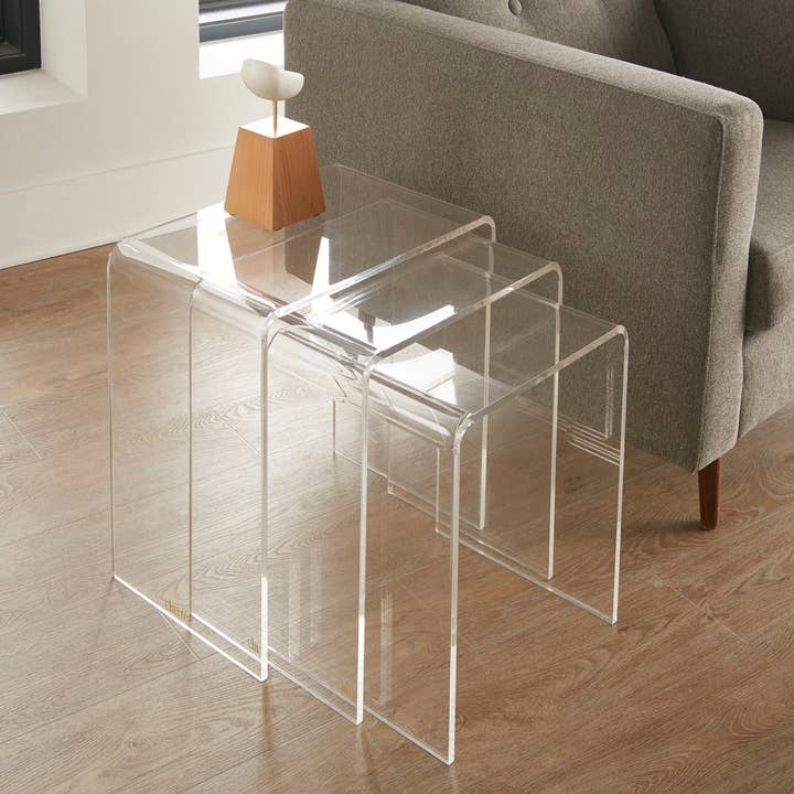 Huang Acrylic - Wholesale Coffee Table - Clarté Acrylic Nesting Tables (Set of 3)