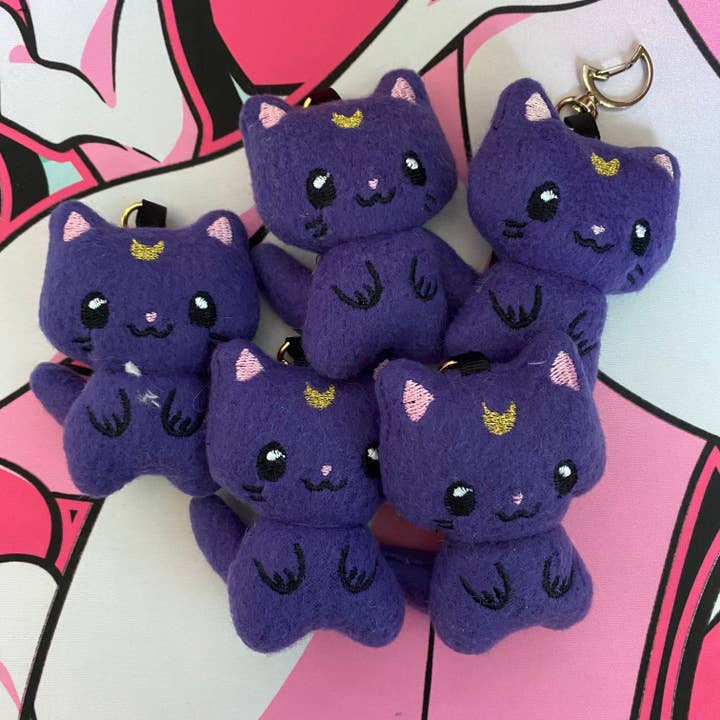 Cozy Cat Muffin Factory – wholesale Keychain – Women's – Sailor Moon Cats Plush Keychain1