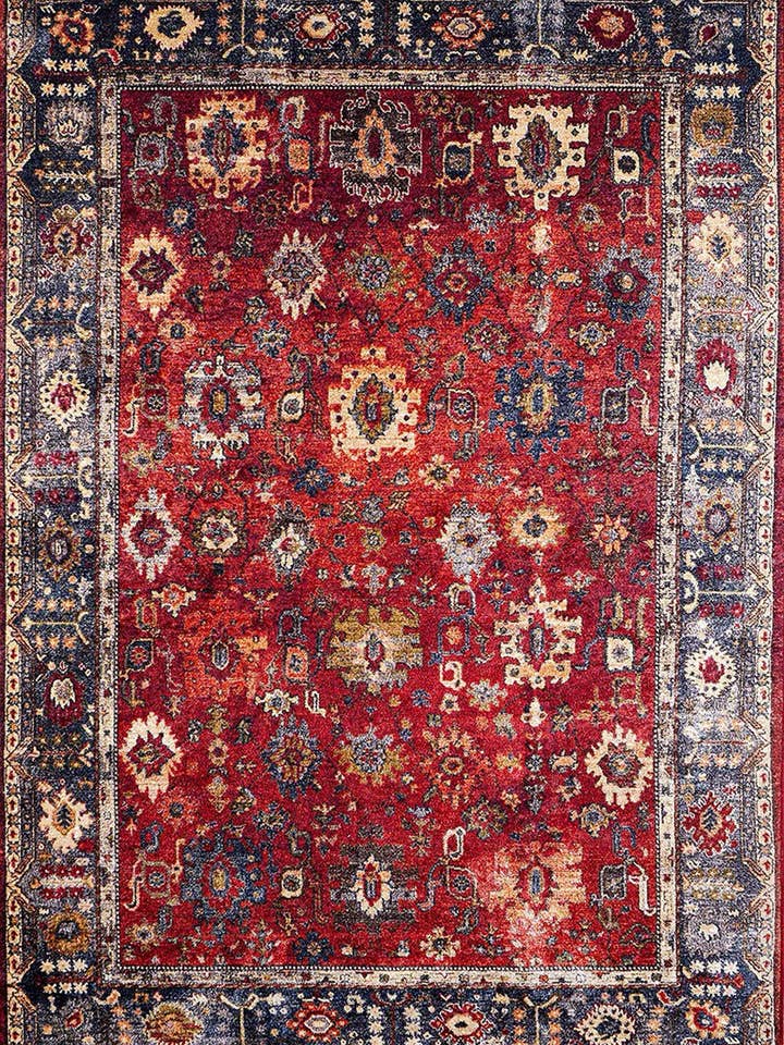 Tapete Tima Turkish Oushak Vermelho Escuro por atacado de Fame Living