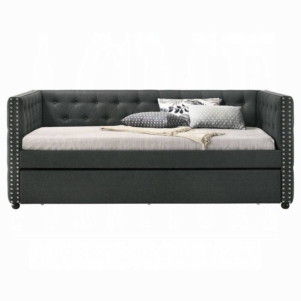 ReForm Creative Home - Wholesale Day Bed - Joy Tufted Daybed w/Trundle - Grey1