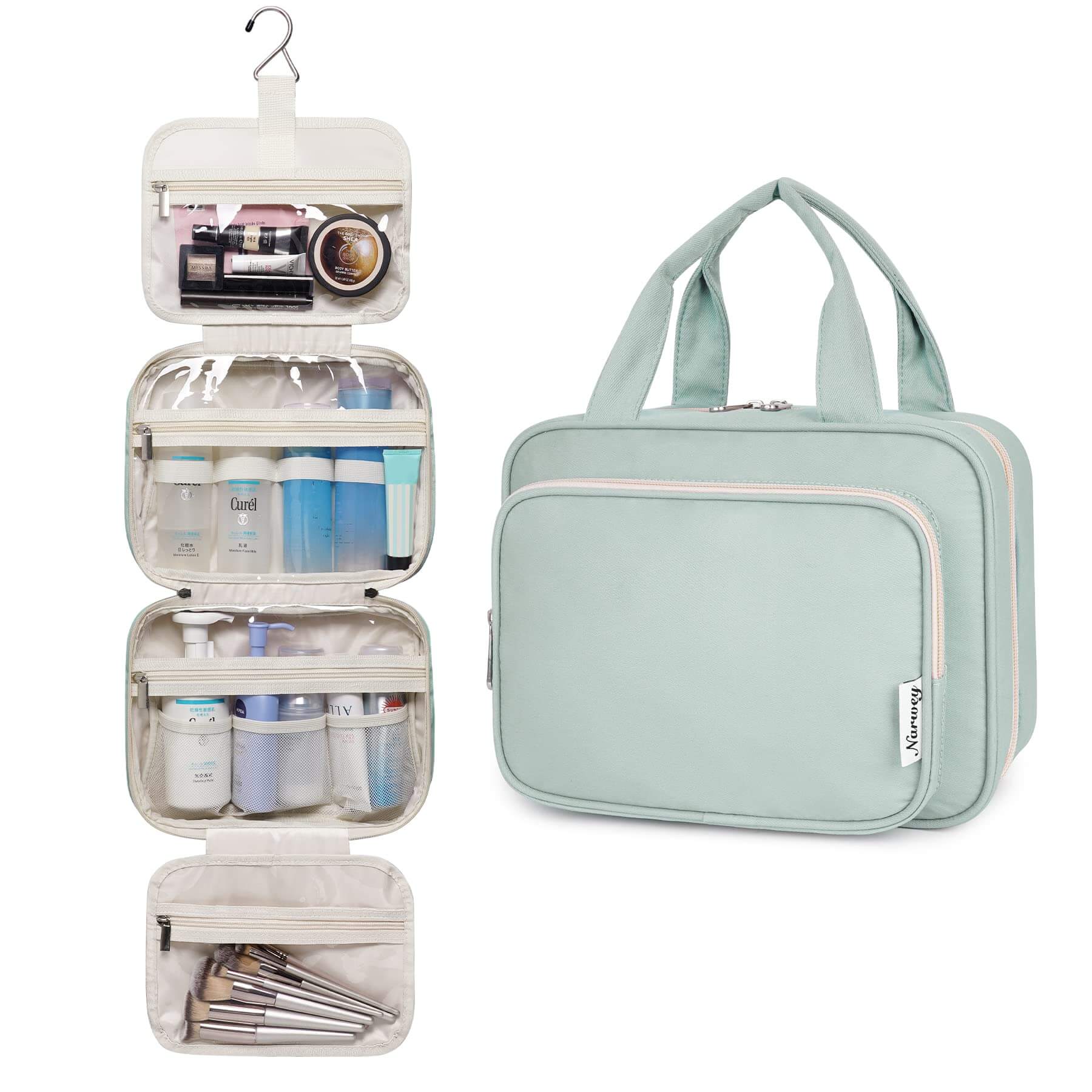 wandf – Großhandel Schmink-/Kosmetiktasche – Hängender Kulturbeutel für Frauen Reise-Make-up-Tasche10