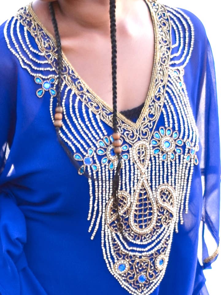 Einmaliger griechischer Blauer Kaftan für den Großhandel von Designz by Raga