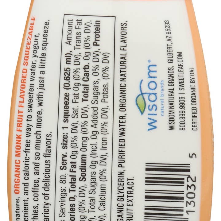Everyday Supply Co - Wholesale Flavored Syrup - SWEETLEAF MONK FRUIT LQD CRML MCCTO - Case of 61