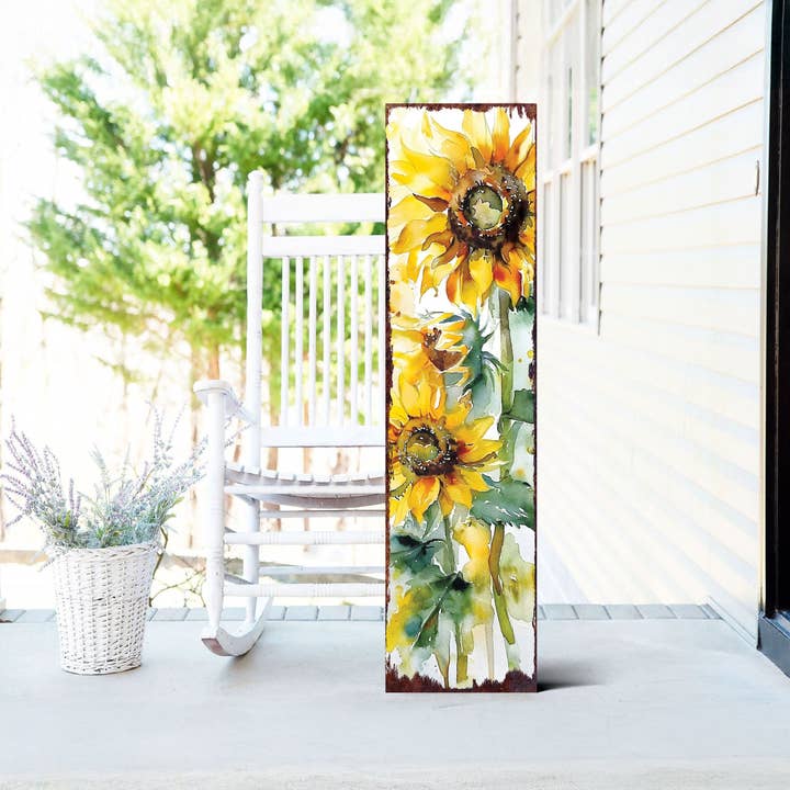 TX USA Corporation - Wholesale Outdoor sign - Summer Sunflower Welcome Porch Sign - Rustic Farmhouse Outdoor Decor