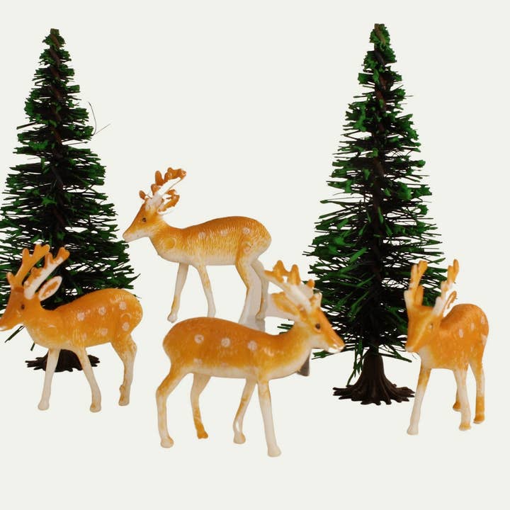 Meyer Imports - Wholesale Decorative figurine - Deer - Retro Reindeer - Buckskin - 1.5" - 4pcs - 204-88305