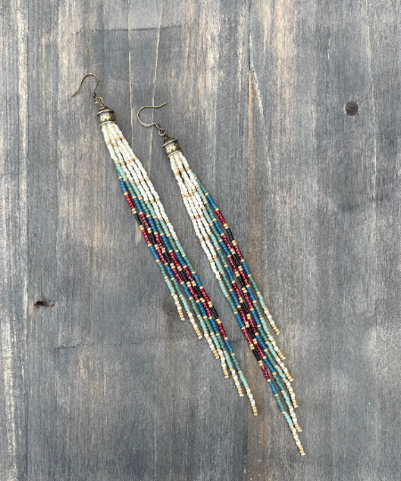 Wild Honey Pie Design - Wholesale Tassel Earrings - Long Bead Earrings, Bohemian Bead Earrings, Fringe Earrings7