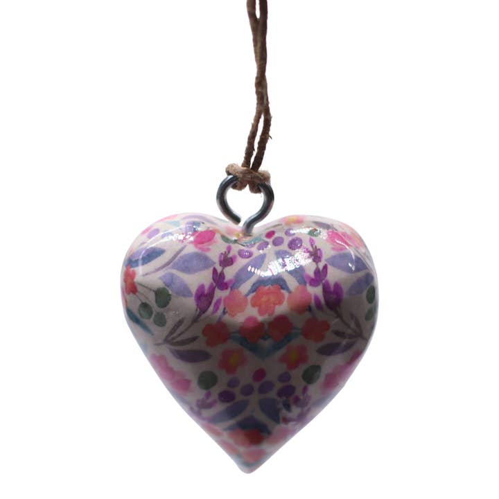 Ancient Wisdom – wholesale Ornament – Decor Wood Hearts - Pretty Floral (50) - in Jar1