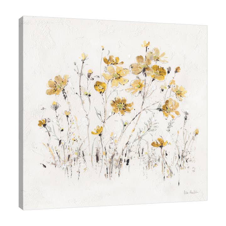 Wildflowers II gult galleri insvept duk för wholesale av Jaxson Rea